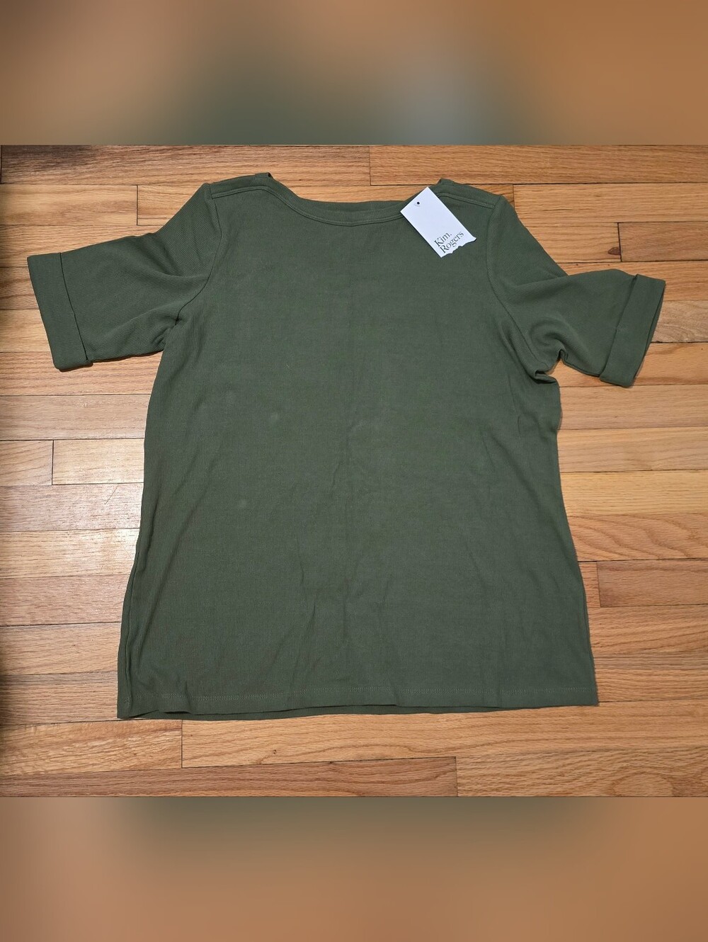 Kim Rogers Elbow Sleeve Rolled Cuff Top